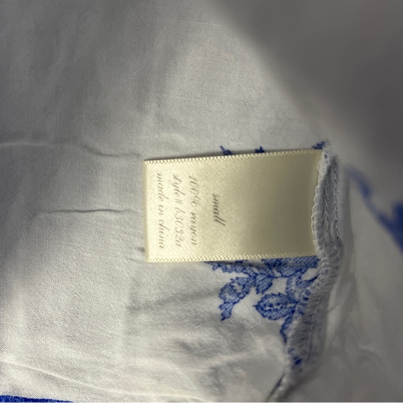 Blue Rain white blouse with blue decoration - Picture 4 of 7